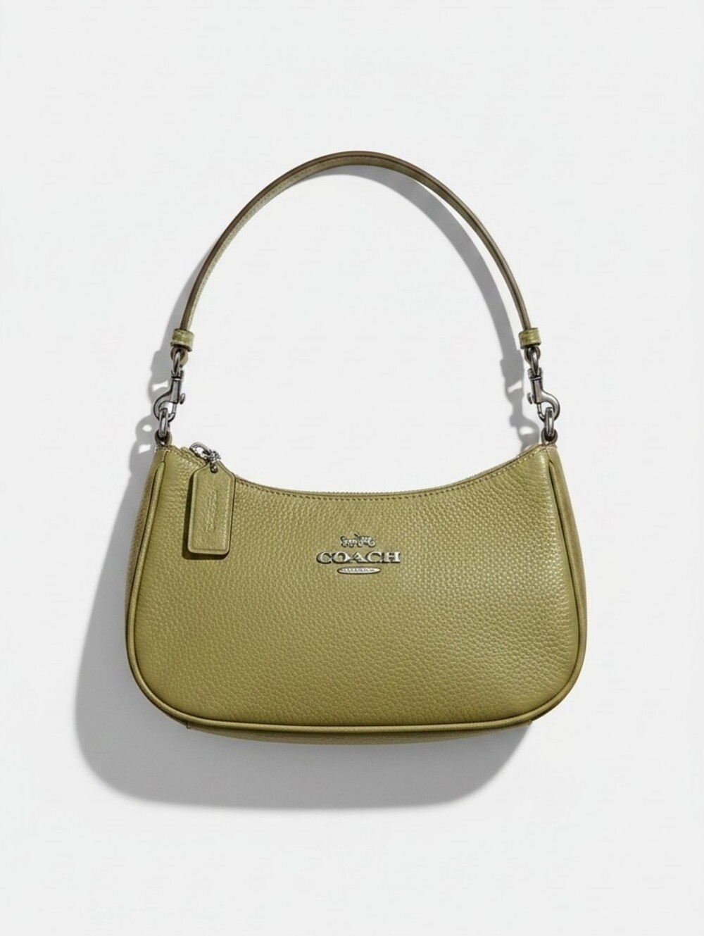 RARE COACH TERI BAG IN ARMY GREEN, LEATHER, & SUEDE